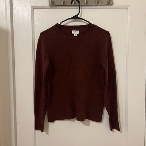 Jcrew burgundy crewneck sweater
